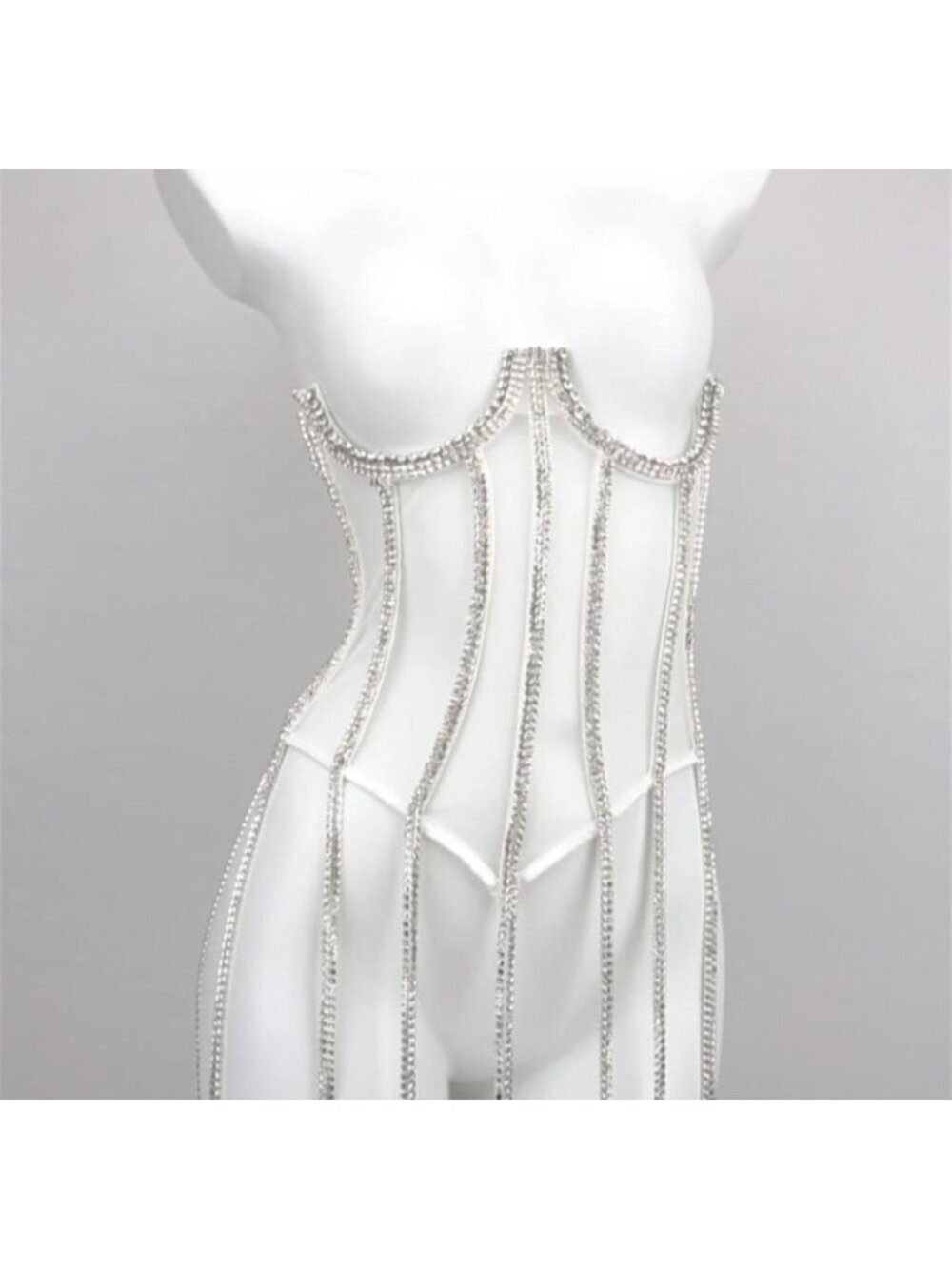 Sparkly Rhinestone Sheer Corset Top Nude Mesh Lace Up Festival Bustier Y2K Glam